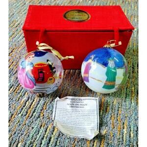 1998-1999 Effanbee Doll Reverse Painting Glass Ornaments Cinderella & 3 Kings LE